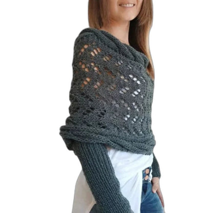 Effortless Olive Knit Scarf for Women with Casual Style