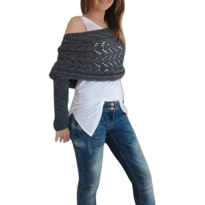 Effortless Olive Knit Scarf for Women with Casual Style
