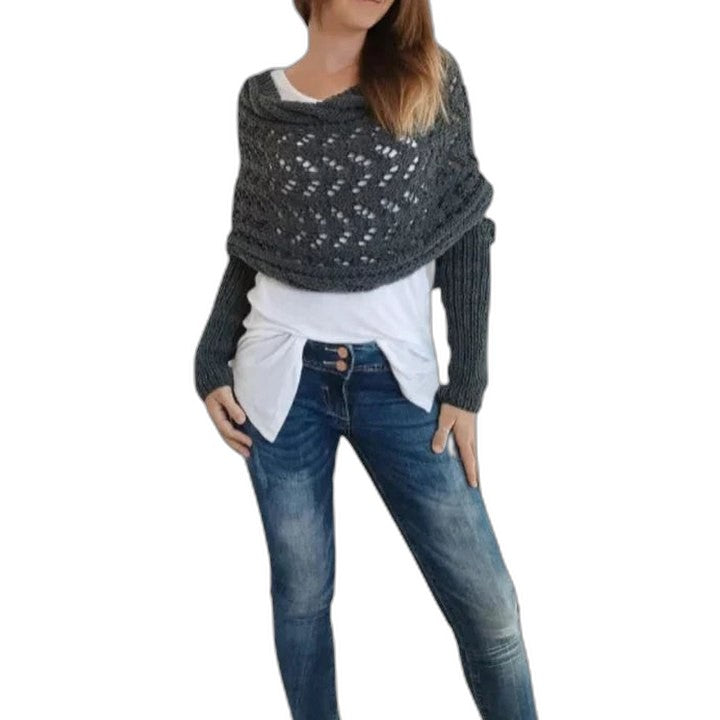 Effortless Olive Knit Scarf for Women with Casual Style
