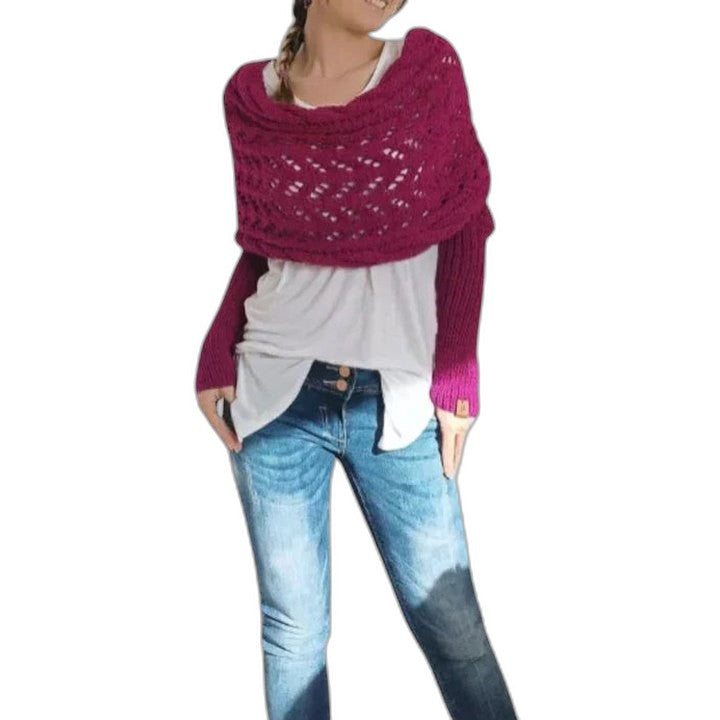 Effortless Olive Knit Scarf for Women with Casual Style