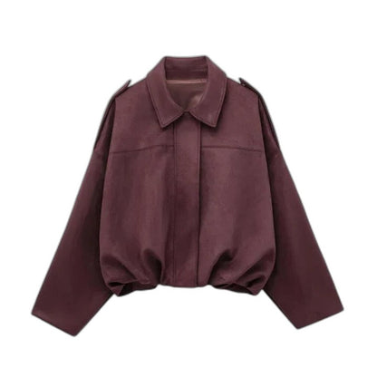 Effortless Olive Knit Sweater for Women with Collared Long Sleeve Oversized Casual Style