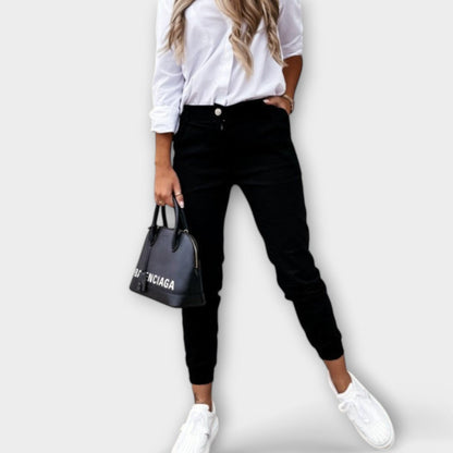 Effortless Olive Pants for Women with High Waisted Straight Leg Casual Style