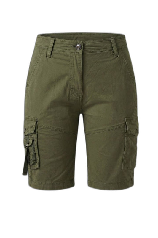Effortless Olive Shorts for Women with Pockets Casual Style