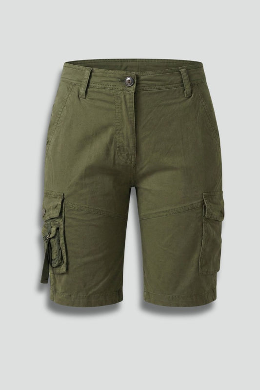 Effortless Olive Shorts for Women with Pockets Casual Style