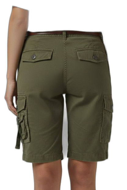 Effortless Olive Shorts for Women with Pockets Casual Style