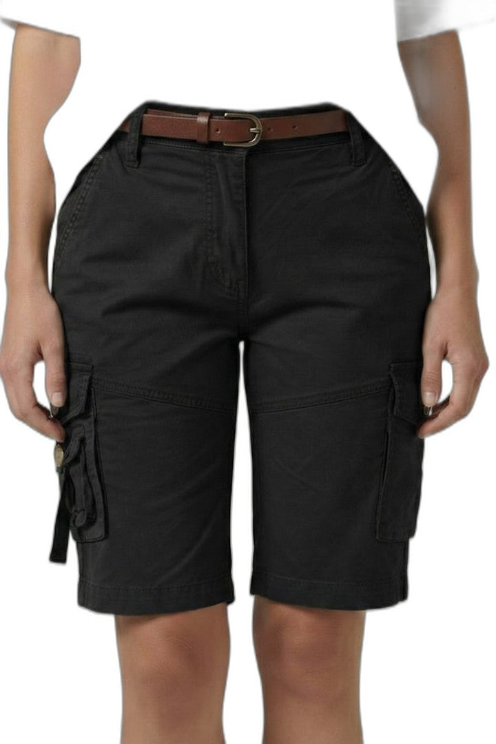 Effortless Olive Shorts for Women with Pockets Casual Style