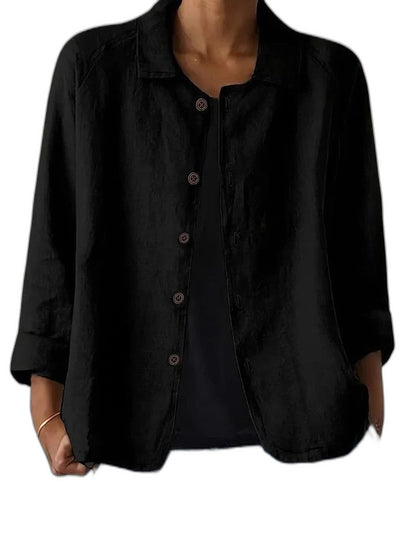 Effortless Pink Corduroy Jacket for Women with Collared Long Sleeve Button Front Oversized Casual Style