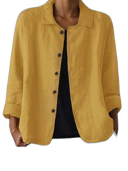 Effortless Pink Corduroy Jacket for Women with Collared Long Sleeve Button Front Oversized Casual Style