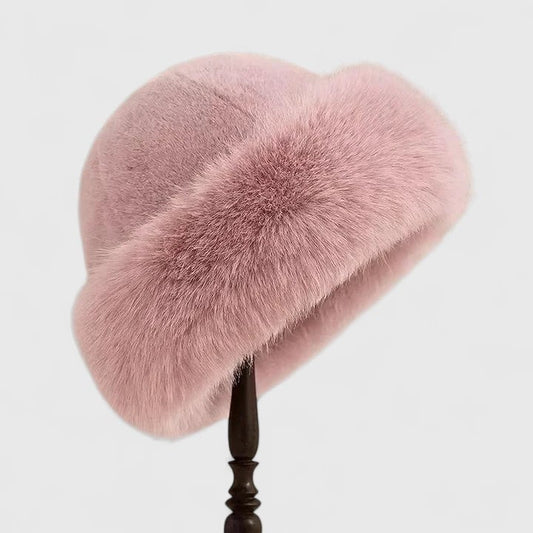 Effortless Pink Hat for Women with Fur Lined Casual Style