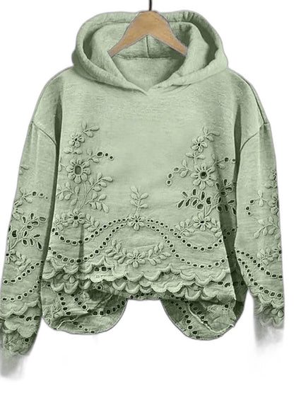 Effortless Pink Hoodie for Women with Long Sleeve Cropped Casual Style