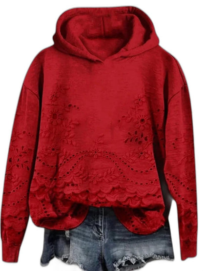 Effortless Pink Hoodie for Women with Long Sleeve Cropped Casual Style