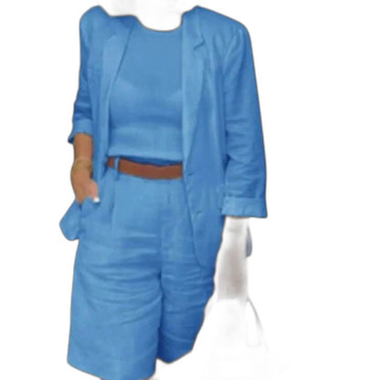 Effortless Pink Linen Two Piece Set for Women with Casual Style