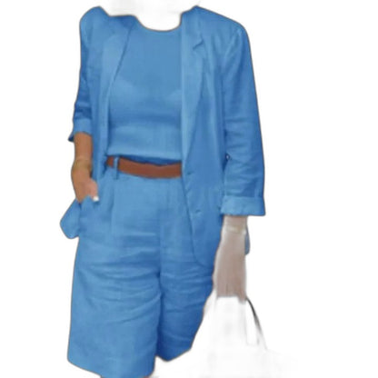 Effortless Pink Linen Two Piece Set for Women with Casual Style