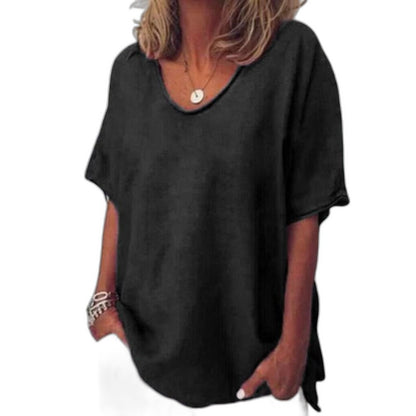 Effortless Pink T Shirt for Women with Crew Neck Short Sleeve Oversized Casual Style