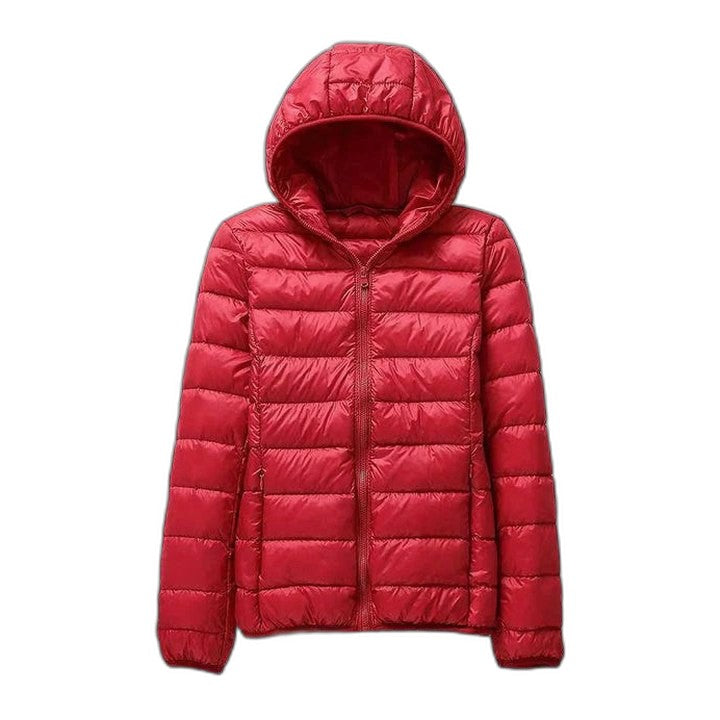 Effortless Puffer Jacket for Women with Long Sleeve Quilted Casual Style