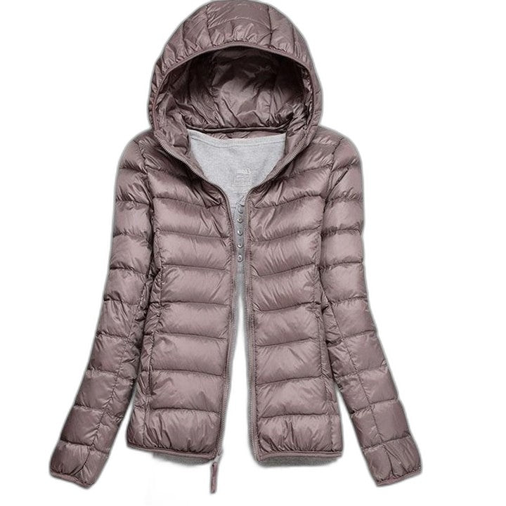 Effortless Puffer Jacket for Women with Long Sleeve Quilted Casual Style