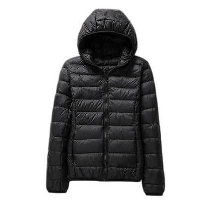 Effortless Puffer Jacket for Women with Long Sleeve Quilted Casual Style