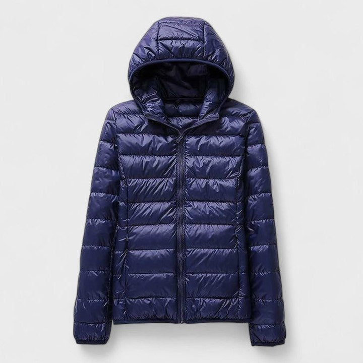 Effortless Puffer Jacket for Women with Long Sleeve Quilted Casual Style