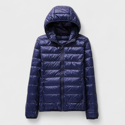 Effortless Puffer Jacket for Women with Long Sleeve Quilted Casual Style