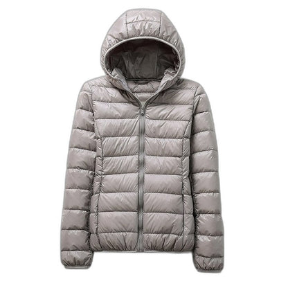 Effortless Puffer Jacket for Women with Long Sleeve Quilted Casual Style