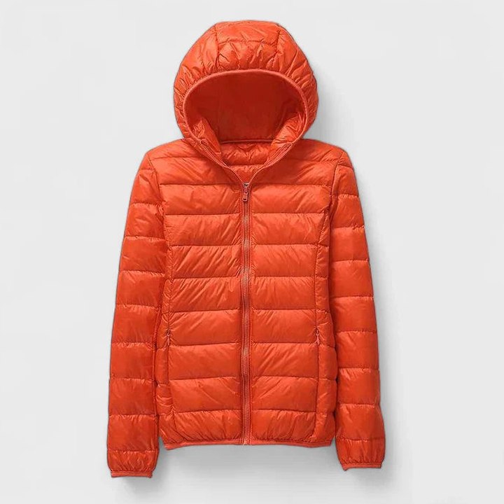 Effortless Puffer Jacket for Women with Long Sleeve Quilted Casual Style