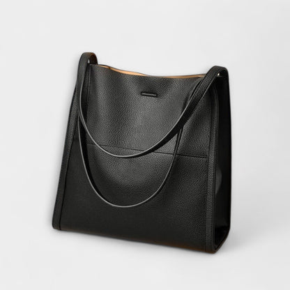 Effortless Red Leather Tote Bag for Women with Casual Style