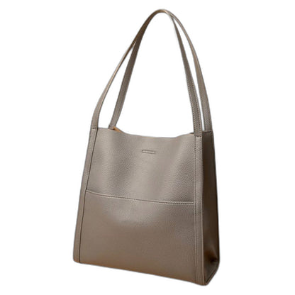 Effortless Red Leather Tote Bag for Women with Casual Style