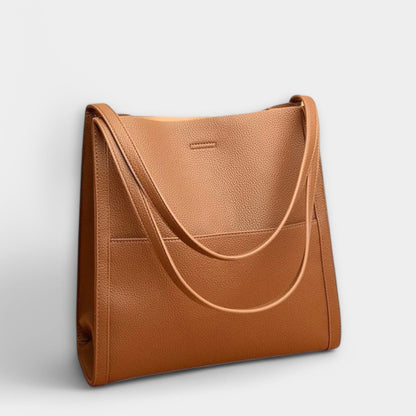 Effortless Red Leather Tote Bag for Women with Casual Style