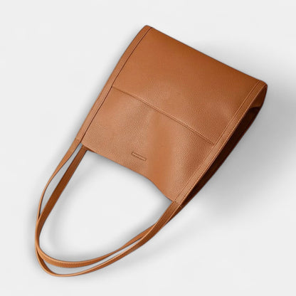 Effortless Red Leather Tote Bag for Women with Casual Style