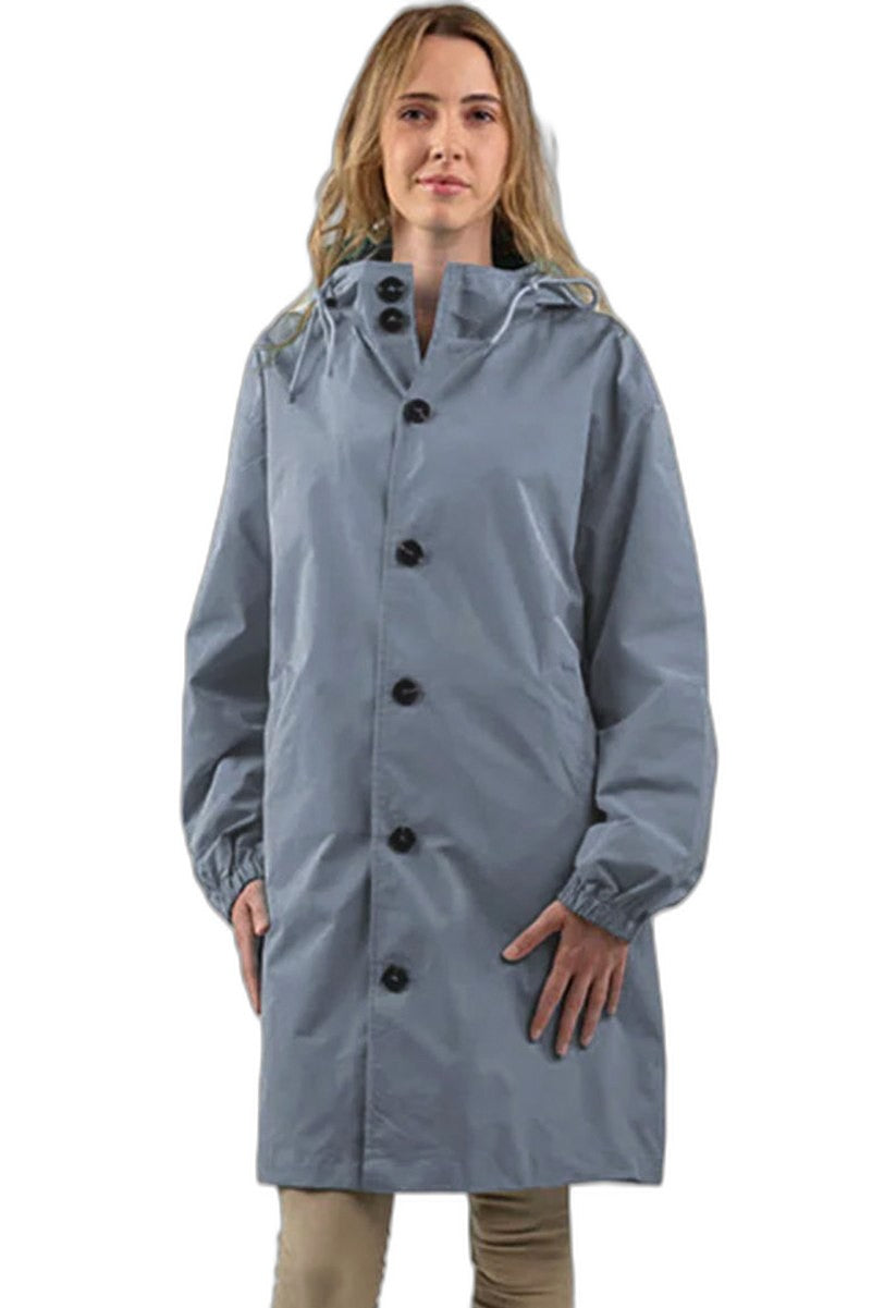 Effortless Red Trench Coat for Women with Collared Long Sleeve Button Front Oversized Pockets Casual Style