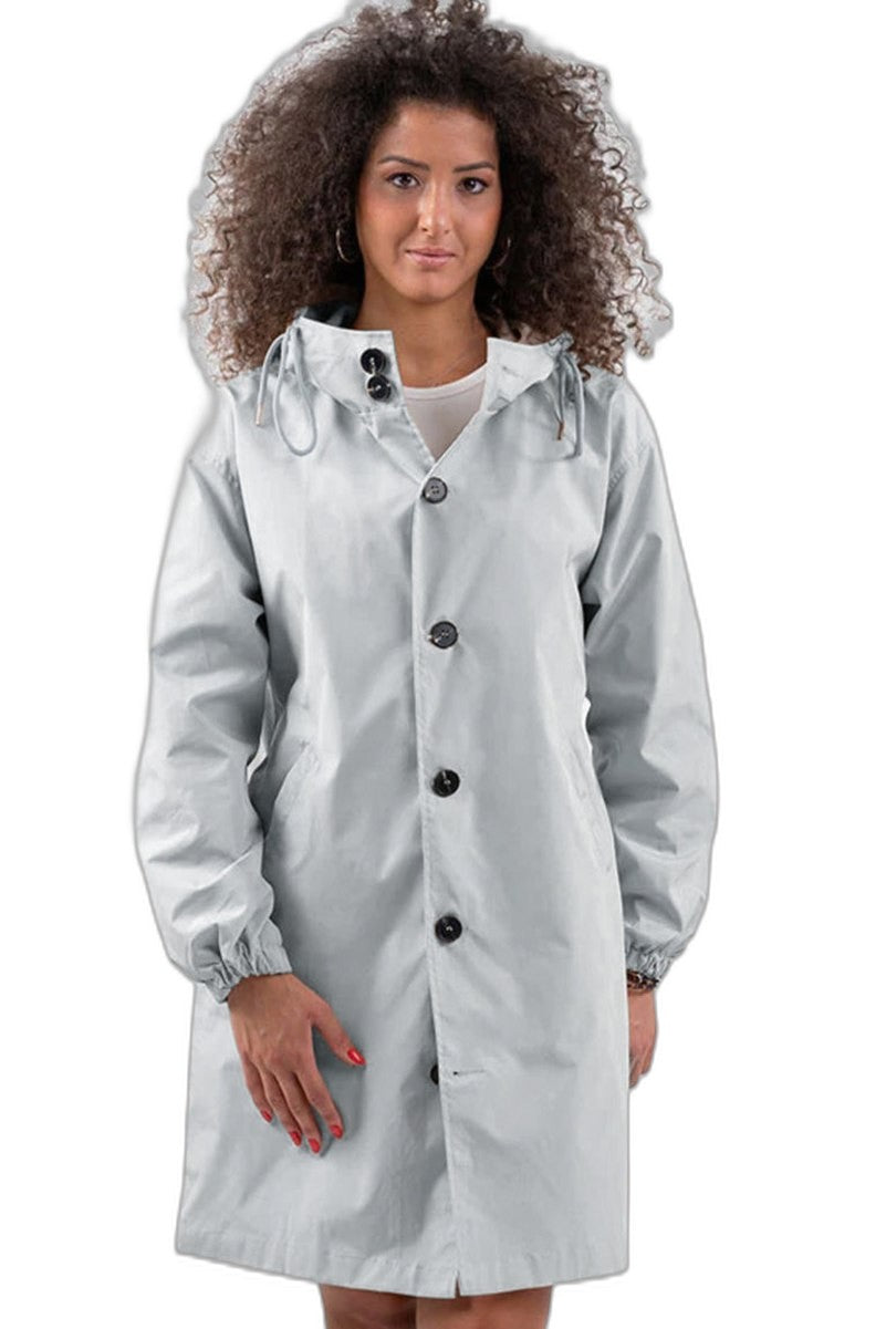 Effortless Red Trench Coat for Women with Collared Long Sleeve Button Front Oversized Pockets Casual Style