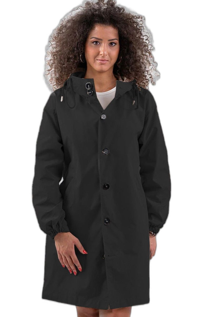 Effortless Red Trench Coat for Women with Collared Long Sleeve Button Front Oversized Pockets Casual Style