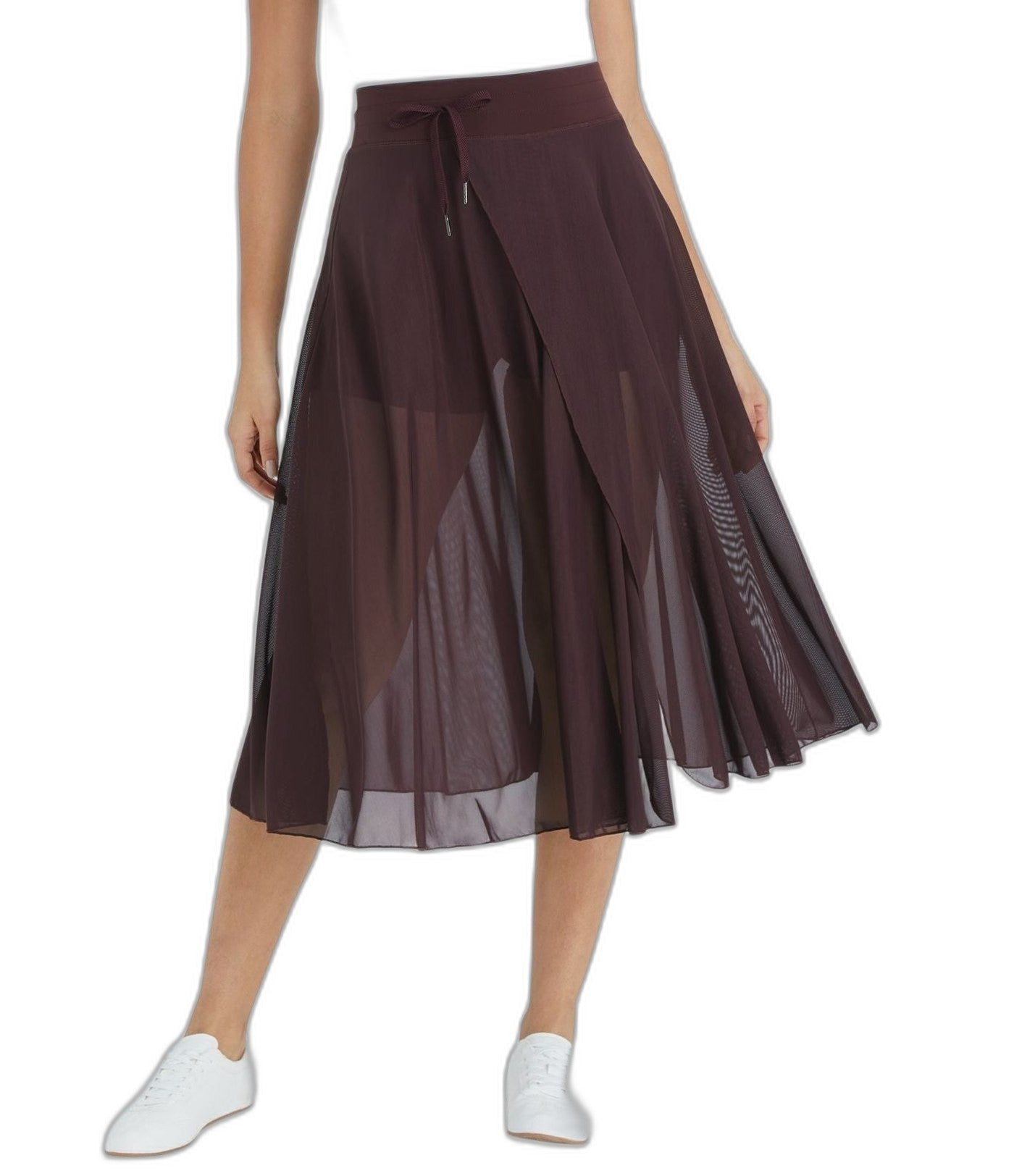 Effortless Sage Green Chiffon Midi Skirt for Women with A Line Flowing Casual Style