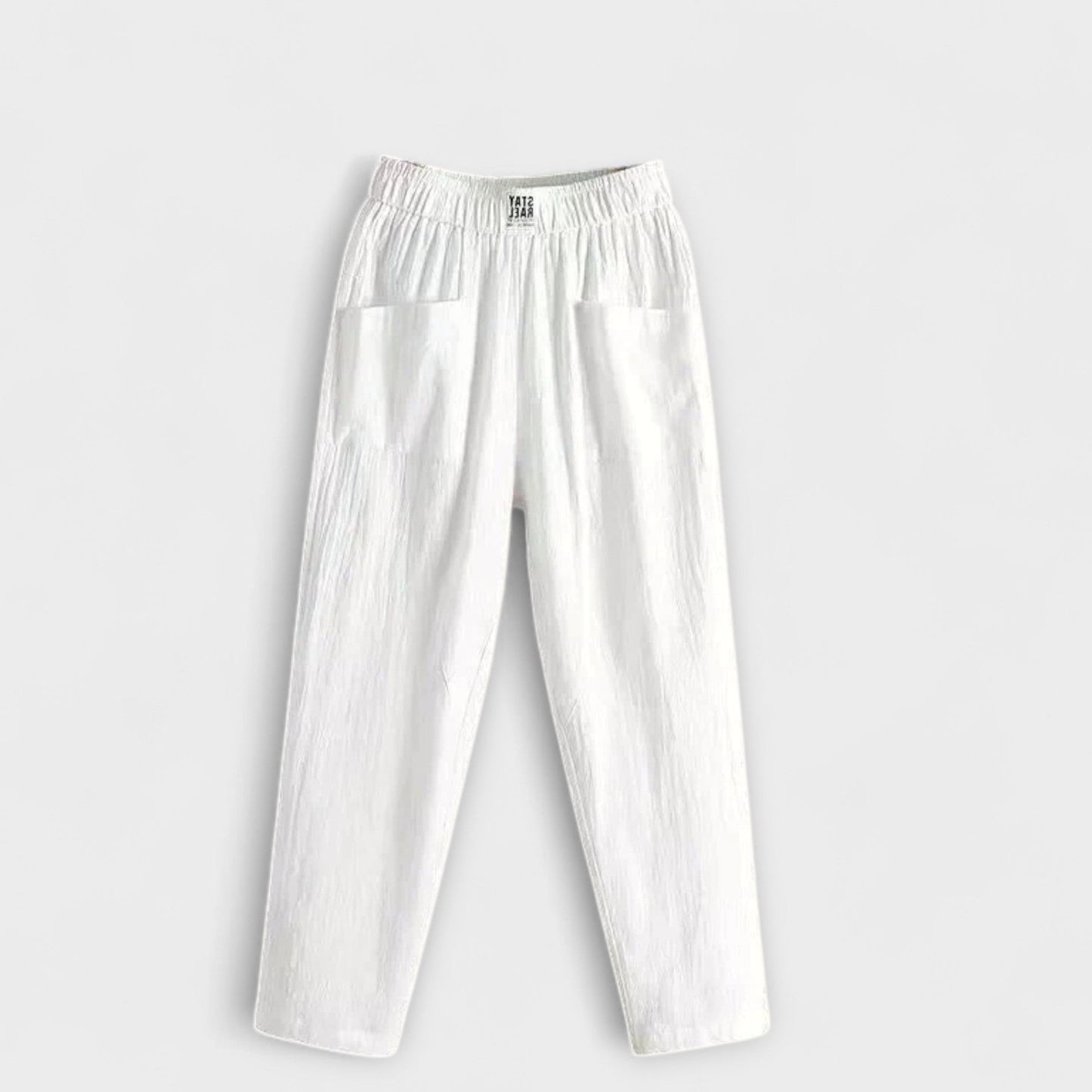 Effortless Sage Green Linen Pants for Women with High Waisted Pockets Casual Style