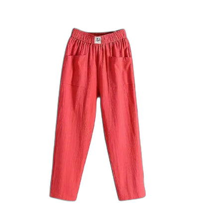 Effortless Sage Green Linen Pants for Women with High Waisted Pockets Casual Style