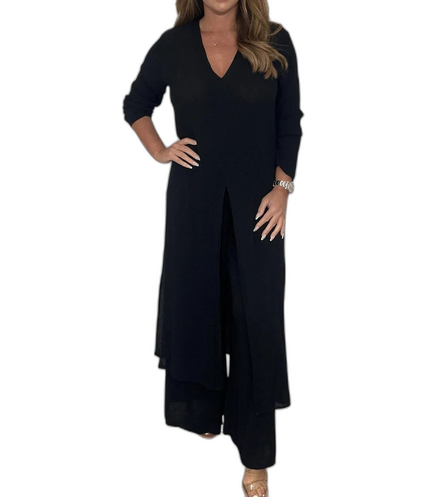 Effortless Sage Green Two Piece Set for Women with Straight Leg Casual Style
