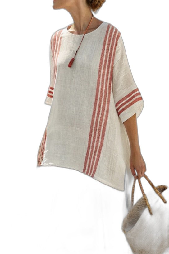 Effortless Striped Two Piece Set for Women with Wide Leg Casual Style