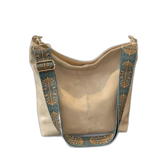 Effortless Suede Bucket Bag for Women with Shoulder Casual Style