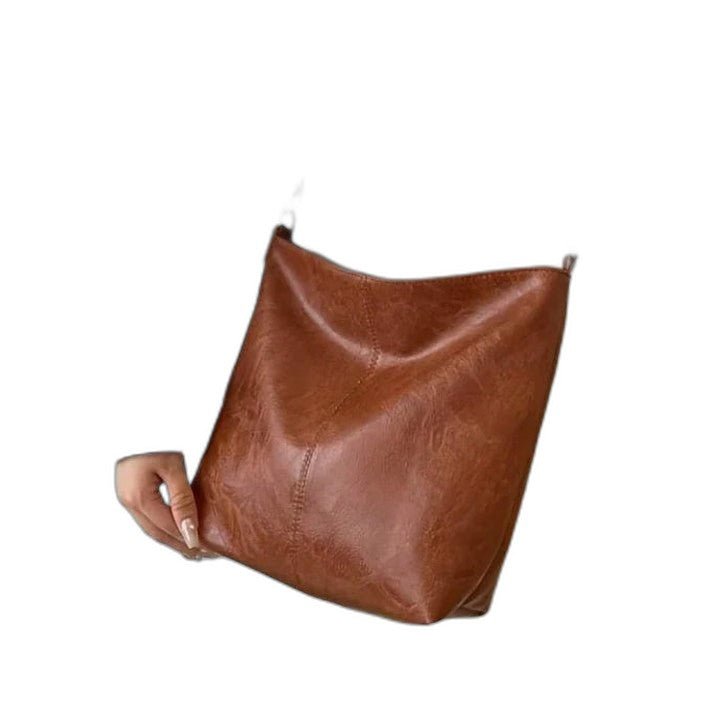 Effortless Suede Shoulder Bag for Women with Casual Style
