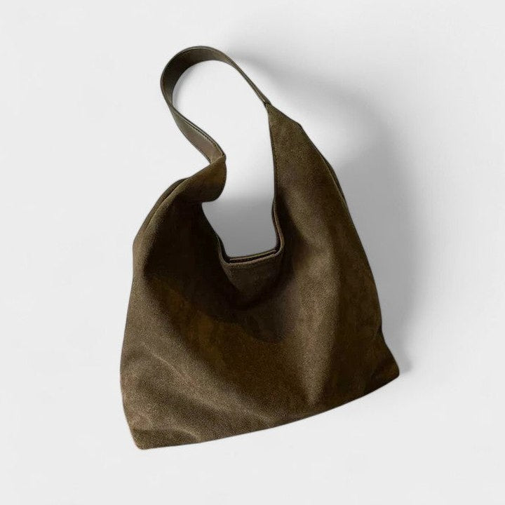 Effortless Suede Shoulder Bag for Women with Tote Casual Style