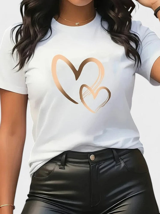 Effortless T Shirt for Women with Crew Neck Short Sleeve Casual Style