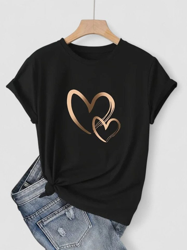 Effortless T Shirt for Women with Crew Neck Short Sleeve Casual Style