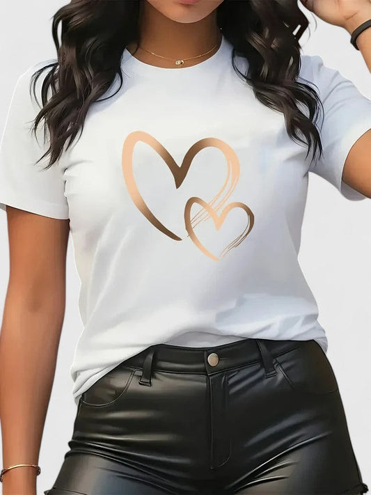 Effortless T Shirt for Women with Crew Neck Short Sleeve Casual Style