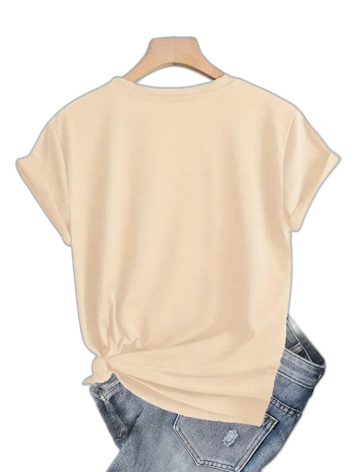 Effortless T Shirt for Women with Crew Neck Short Sleeve Casual Style
