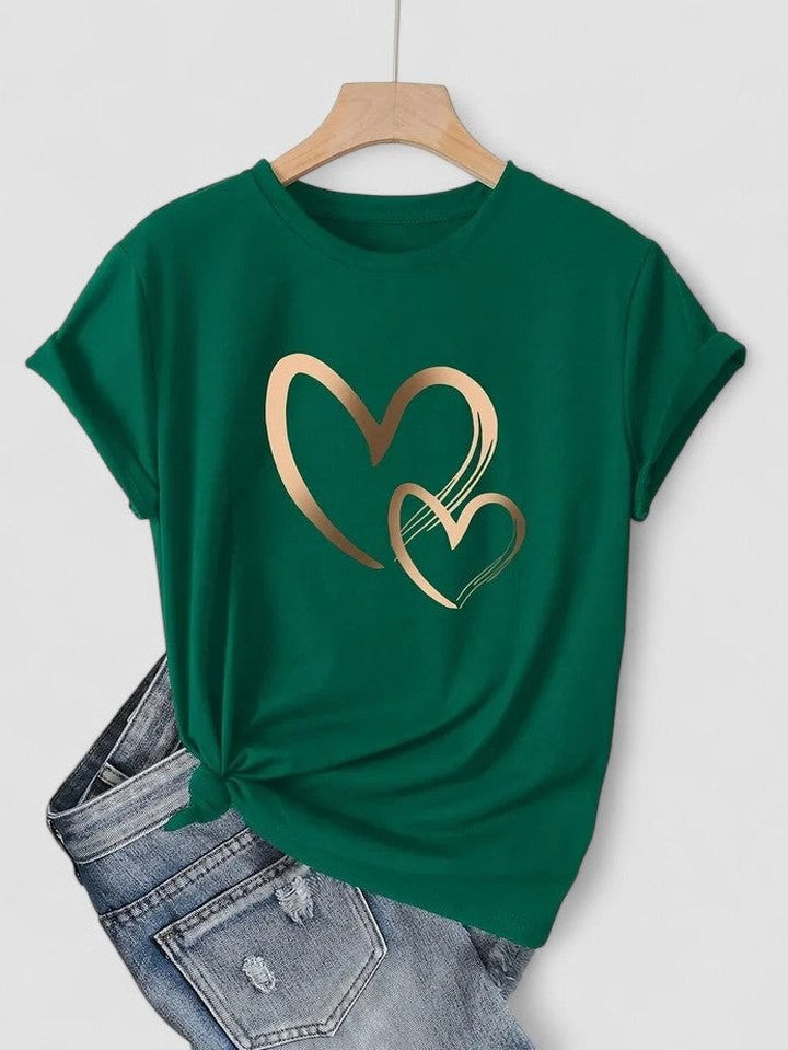 Effortless T Shirt for Women with Crew Neck Short Sleeve Casual Style