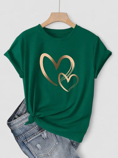 Effortless T Shirt for Women with Crew Neck Short Sleeve Casual Style