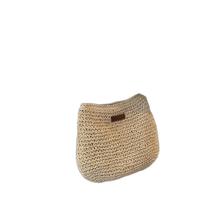 Effortless Tan Crochet Shoulder Bag for Women with Casual Style