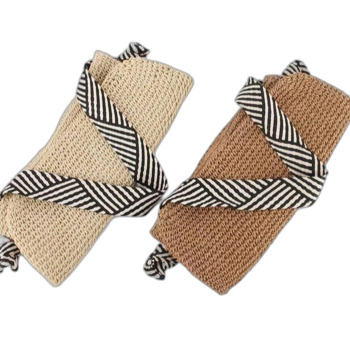 Effortless Tan Crochet Tote Bag for Women with Casual Style