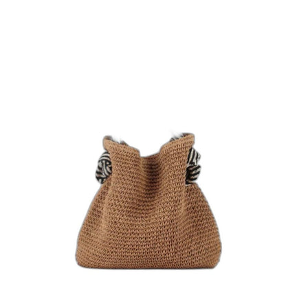 Effortless Tan Crochet Tote Bag for Women with Casual Style