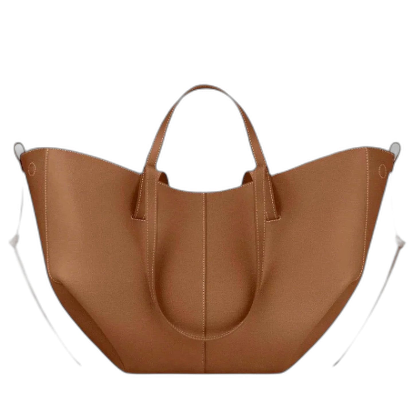 Effortless Tan Leather Tote Bag for Women with Casual Style